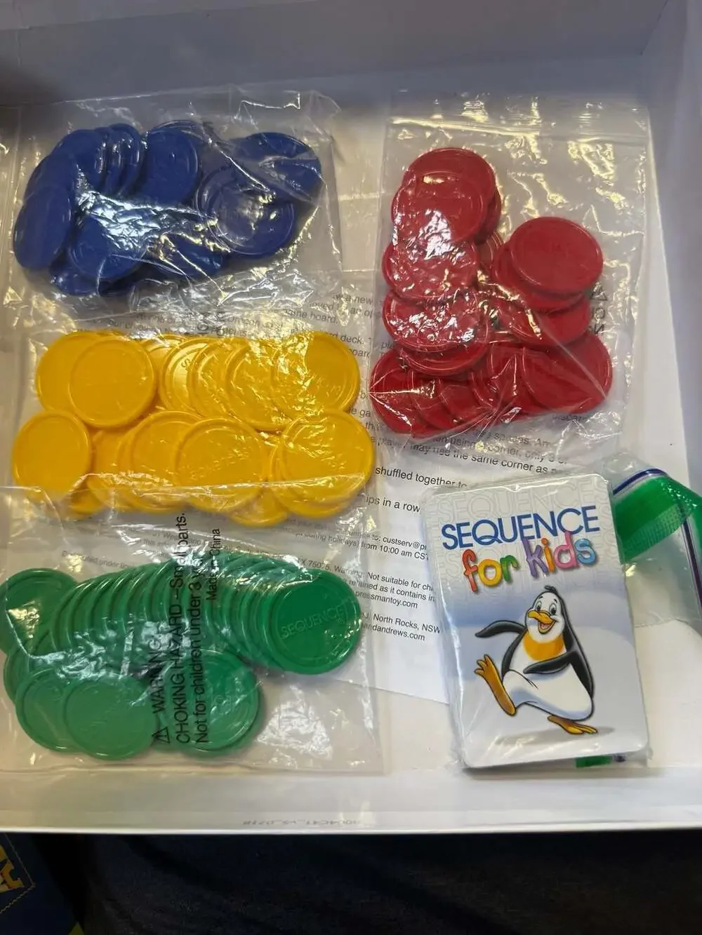 Jax Sequence for Kids Board Game COMPLETE
